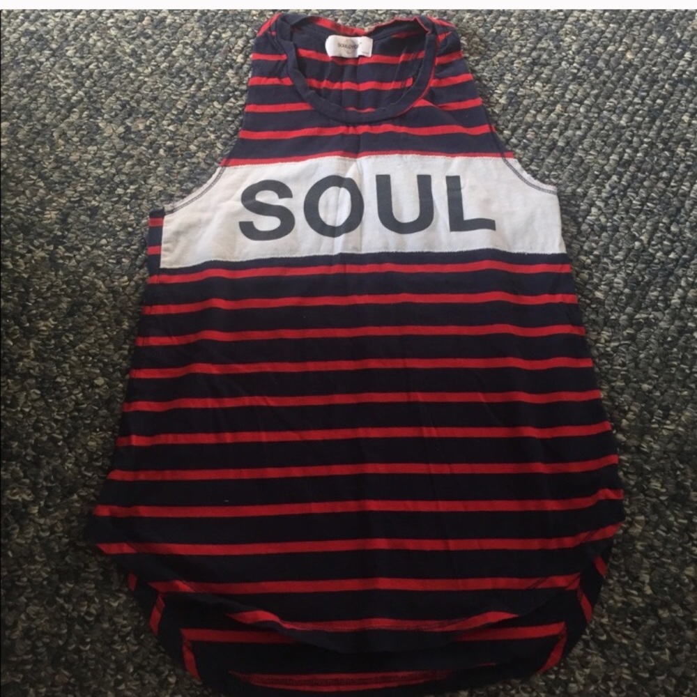 SoulCycle Navy & Red Muscle Tank